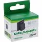 Preview: 10er Pack Kabelmanager Klebesockel XL, Nylon, mit 3M®-Pad, Schwarz