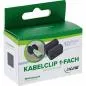 Preview: 10er Pack Kabelclip 1-fach, selbstklebend, mit 3M®-Pad, Schwarz