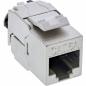 Preview: RJ45 Keystone-Modul Slim Cat.6A – LSA, vollgeschirmt, mit integriertem Kabelclip