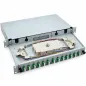 Preview: LWL Spleißbox 19" 12 Port – OS2 Singlemode – LC/APC Duplex – Grau