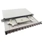 Preview: LWL Spleißbox 19" 12 Port – OM4 Multimode – LC/UPC Duplex – Grau