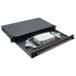 Preview: LWL Spleißbox 19" 24 Port – OM4 Multimode – LC/UPC Duplex – Schwarz