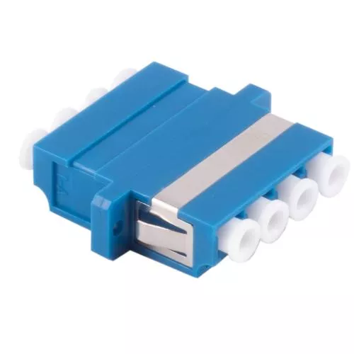LWL Kupplung LC-LC Quad – Singlemode OS1/OS2 – Keramik – blau – Profi-Ausführung