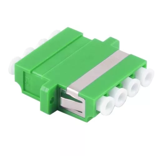 LWL Kupplung LC-LC Quad – Singlemode OS1/OS2 – APC – Keramik – grün – Profi-Ausführung