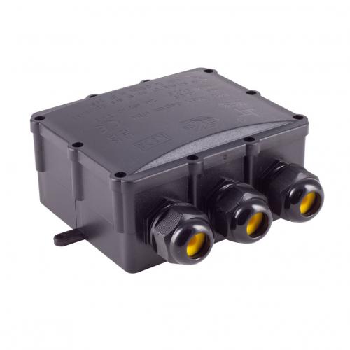 Outdoor-Kabelverbinder-Box IP68 – 1×3, für Netzwerkkabel