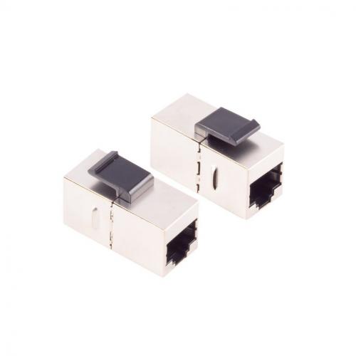 Keystone RJ45 Kupplung Cat.6A, STP, Buchse/Buchse - CU