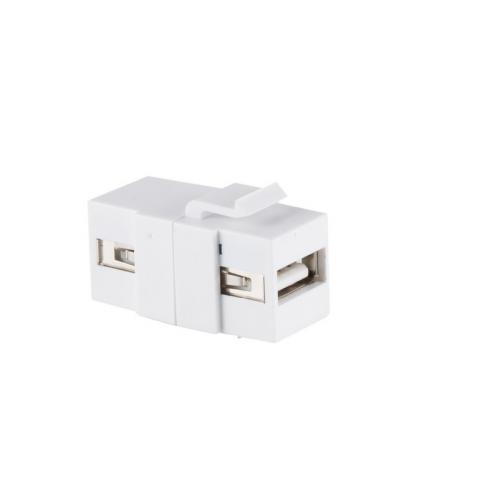 USB Keystone Kupplung USB-A auf USB-A, USB 2.0, weiß