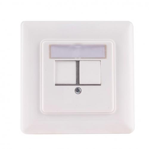 Keystone Trägerrahmen 2-fach, für Auf- und Unterputz, weiß