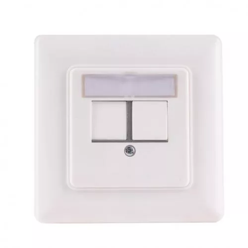 Keystone Trägerrahmen 2-fach, für Auf- und Unterputz, weiß