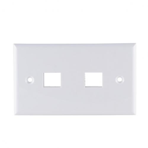 Keystone Anschlussfeld 2-fach (Faceplate), weiß