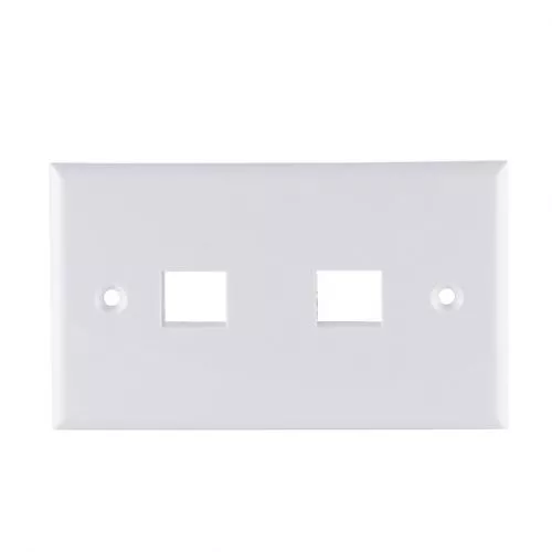 Keystone Anschlussfeld 2-fach (Faceplate), weiß