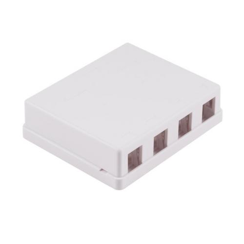 Keystone Anschlussbox 4-fach, Aufputz, weiß