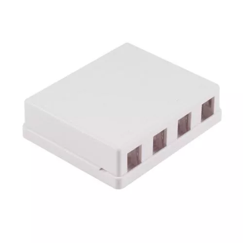 Keystone Anschlussbox 4-fach, Aufputz, weiß