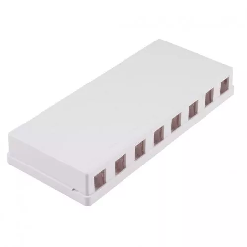 Keystone Anschlussbox 8-fach, Aufputz, weiß