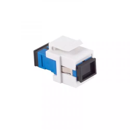 LWL Keystone Kupplung SC-SC, Singlemode, UPC, Simplex, blau