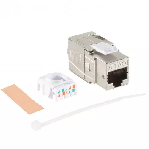 Keystone RJ45 Modul Cat.8.1, STP, feldkonfektionierbar, werkzeuglos - GHMT