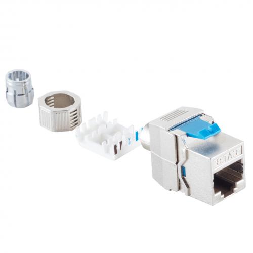 Keystone RJ45 Modul Cat.8.1, STP, feldkonfektionierbar, werkzeuglos