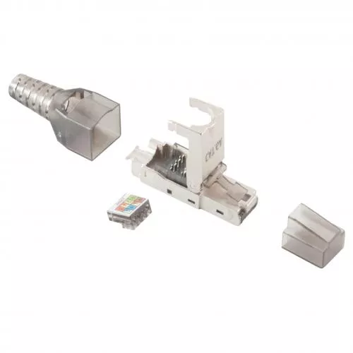 RJ45 Netzwerkstecker Cat.6A – werkzeuglos, geschirmt