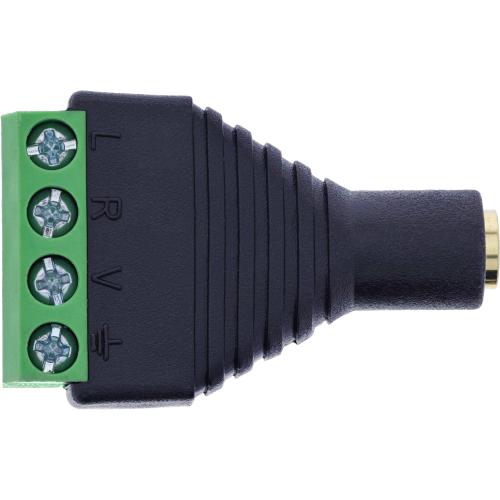 Preview: 3,5 mm TRRS Klinkenbuchse Terminalblock, 4-polig, Schraubklemme