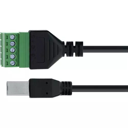 USB-B 2.0 Terminalblock-Adapter, Stecker, 5-polig, 1 m Kabel