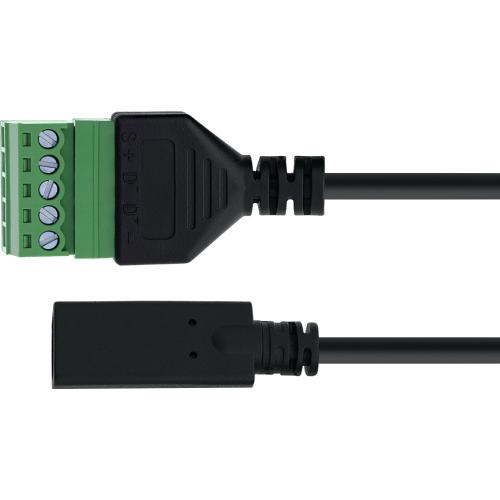 Preview: USB-C 2.0 Terminalblock-Adapter, Buchse, 5-polig, 1 m Kabel