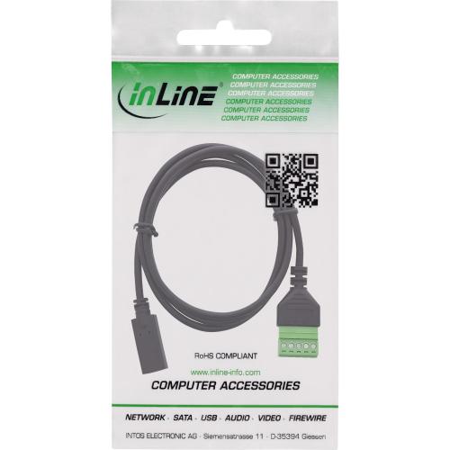 Preview: USB-C 2.0 Terminalblock-Adapter, Buchse, 5-polig, 1 m Kabel