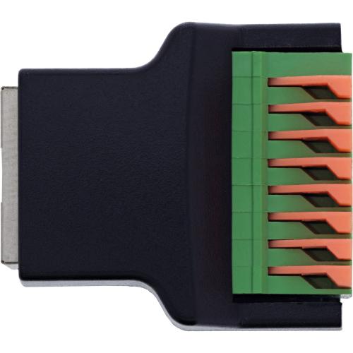 Preview: RJ45 Terminalblock-Buchse, Push-In-Klemme, 8-polig, 18–26 AWG, geschirmt