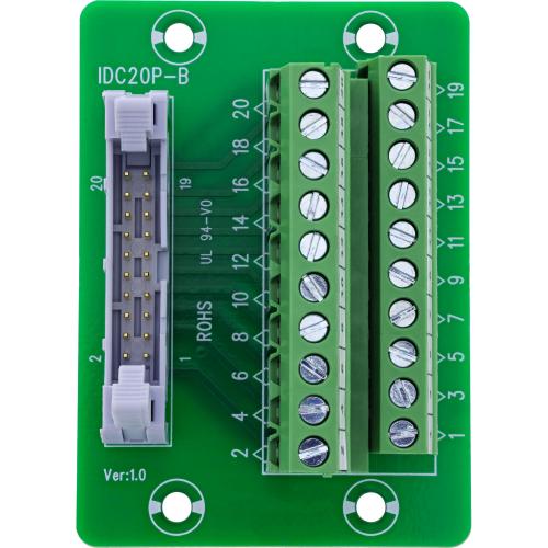 Preview: IDC 20 Buchse Terminalblock, 2×10 auf 10-pol Schraubklemme, Platinenmodul