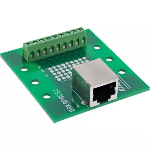 RJ45 Terminalblock, Buchse gerade, für Hutschiene