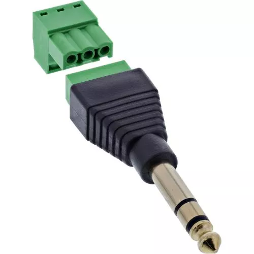 6,35mm Klinkenstecker Terminalblock, Stereo (TRS), 3-polig