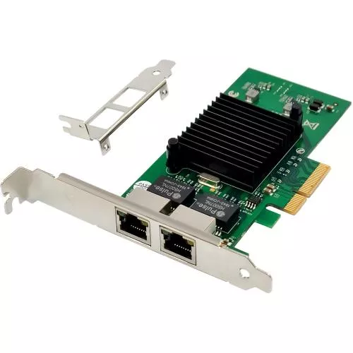 Dual-Gigabit Netzwerk Schnittstellenkarte, PCIe x4, 2x RJ45 (1 Gb/s), Low-Profile