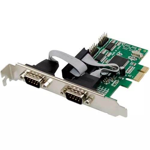 RS-232 Schnittstellenkarte, PCIe x1, 4-Port, D-Sub 9 Stecker, Low-Profile