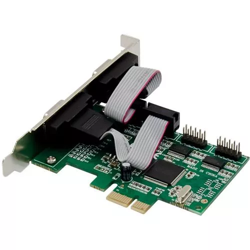 RS-232 Schnittstellenkarte, PCIe x1, 4-Port, D-Sub 9 Stecker, Low-Profile