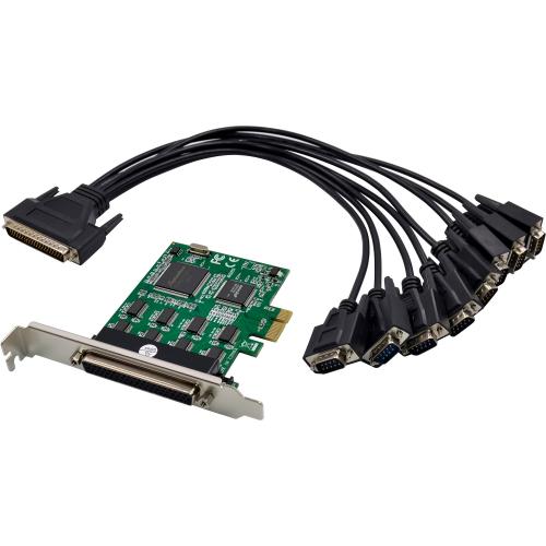 RS-232 Schnittstellenkarte, PCIe x1, 8-Port, D-Sub 9 Stecker