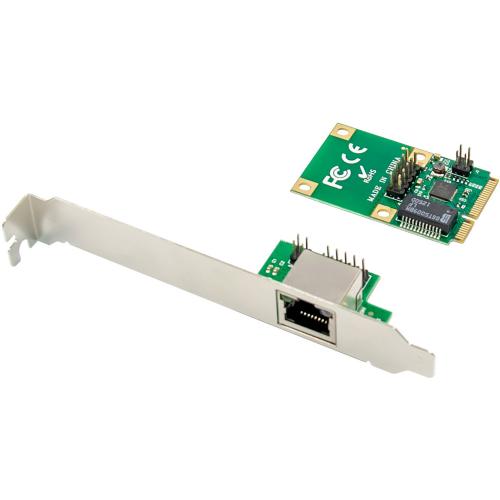 Preview: Mini-PCIe Gigabit Netzwerkkarte, 1x RJ45, Half-Size, inkl. RJ45-Modul