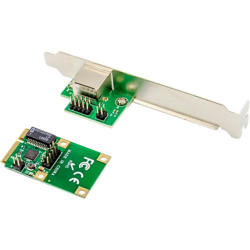 Preview: Mini-PCIe Gigabit Netzwerkkarte, 1x RJ45, Half-Size, inkl. RJ45-Modul