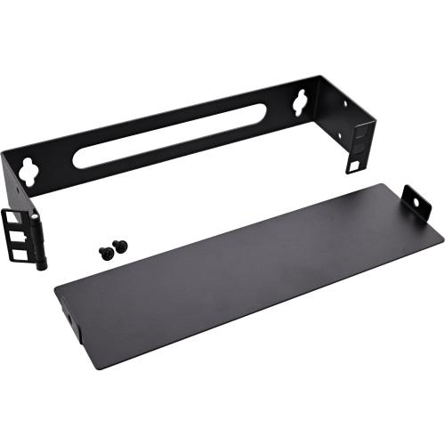 Preview: 10" Mini Wandrack, 1HE, 7,6 cm Tiefe, schwarz