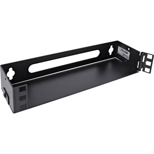 Preview: 10" Mini Wandrack, 1HE, 7,6 cm Tiefe, schwarz