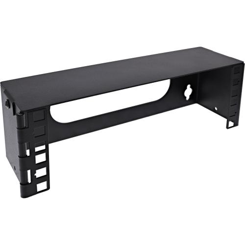 10" Mini Wandrack, 2HE, 7,6 cm Tiefe, schwarz