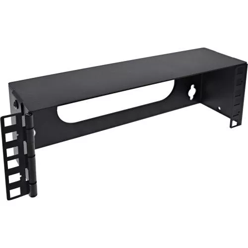 10" Mini Wandrack, 2HE, 7,6 cm Tiefe, schwarz