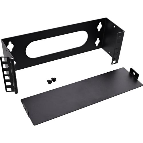 Preview: 10" Mini Wandrack, 2HE, 7,6 cm Tiefe, schwarz