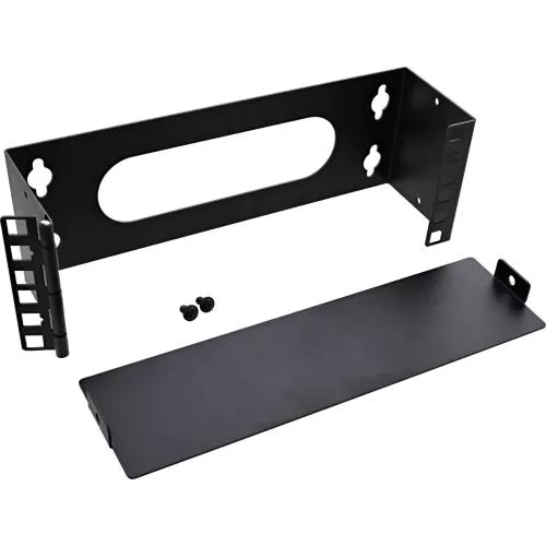 10" Mini Wandrack, 2HE, 7,6 cm Tiefe, schwarz