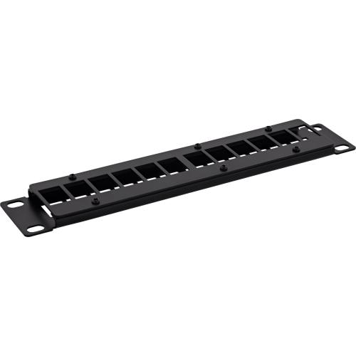Preview: 10 Zoll Leerpanel 12 Port, 1HE, für Keystone Module, schwarz