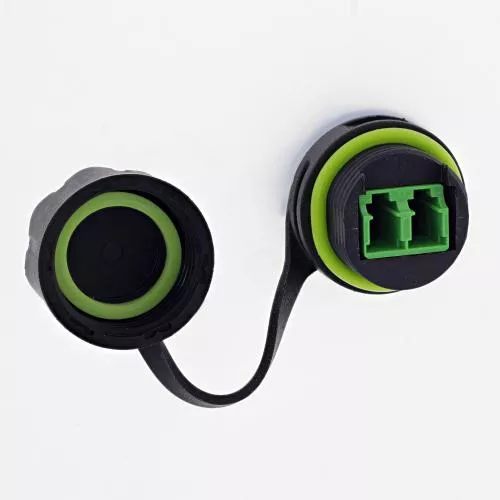 LWL Kupplung LC-LC Duplex – Singlemode OS1/OS2, IP68, kurz, M20