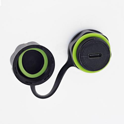 Preview: USB-C Verbinder IP68, kurz, 2x USB-C Buchse, geschirmt, M20