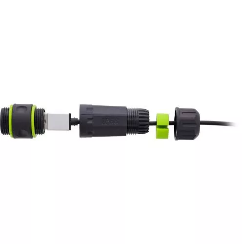 USB-A Verbinder IP68, 2x USB-A Buchse, geschirmt, M20