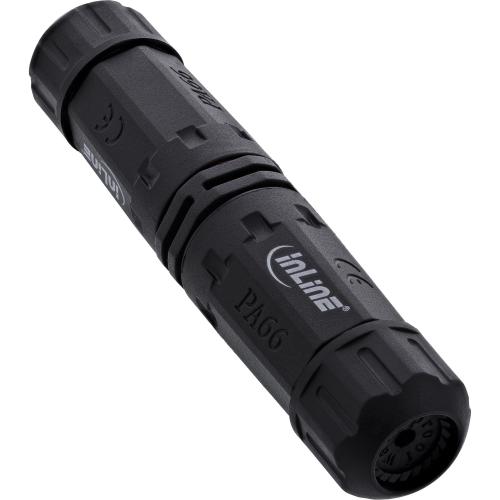 Preview: IP68 Kabelverbinder 3-polig, 32A / 500V, M20, schwarz