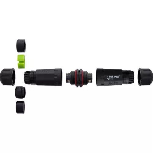 IP68 Kabelverbinder 3-polig, 32A / 500V, M20, schwarz