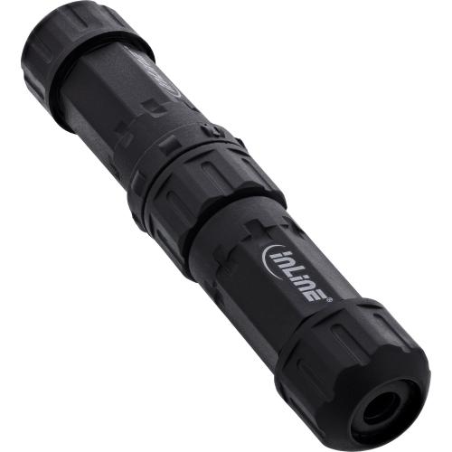 IP68 Kabelverbinder 3-polig, 20A / 500V, Stecker/Buchse, M20, schwarz