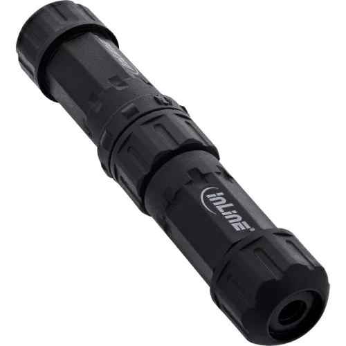 IP68 Kabelverbinder 3-polig, 20A / 500V, Stecker/Buchse, M20, schwarz